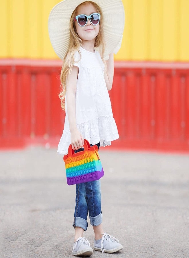 CLAPONE Poppet Pop It Toy for Kids Multicolor Fidget Toy with Popping Sounds, Sensory Toy, Stress Relief, Anxiety Relief, Daytime & Nighttime Use, Classroom (Multicolor, Hand Bag Shape Pop It) - Image 4